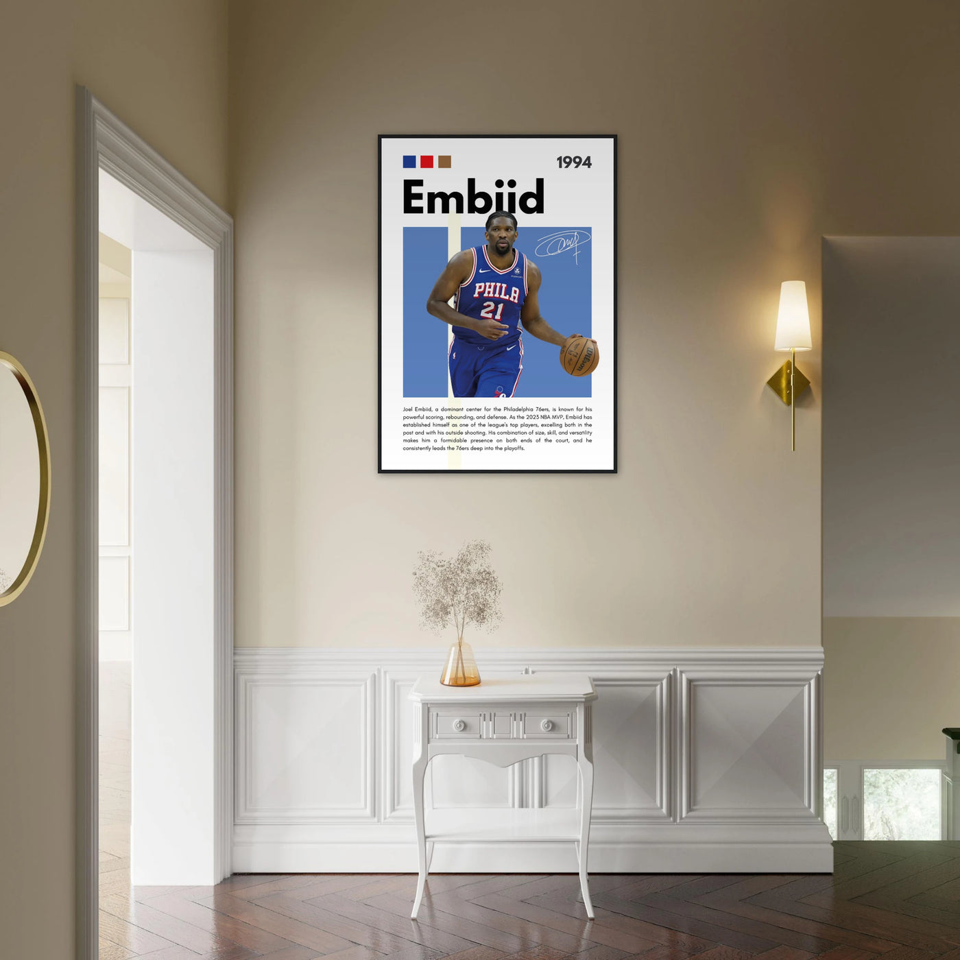 Joel Embiid The Process 76ers Framed Poster Vibrantwalls