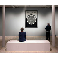 Bauhaus Black White Concentric Circle Wall Art - Vibrantwalls