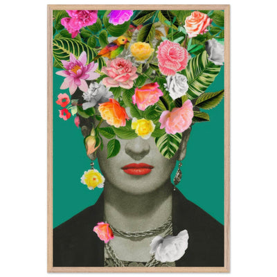 Floral Frida Artwork - Vibrant and Inspiring Home Decor - Vibrantwalls