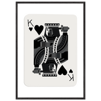 King of Spades Modern Minimalist Poker Card Art - Mounted Framed Poster, Eco-Friendly Wood Frame in Your Choice of Style - Vibrantwalls