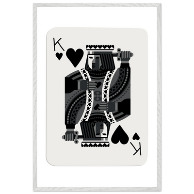 King of Spades Modern Minimalist Poker Card Art - Mounted Framed Poster, Eco-Friendly Wood Frame in Your Choice of Style - Vibrantwalls