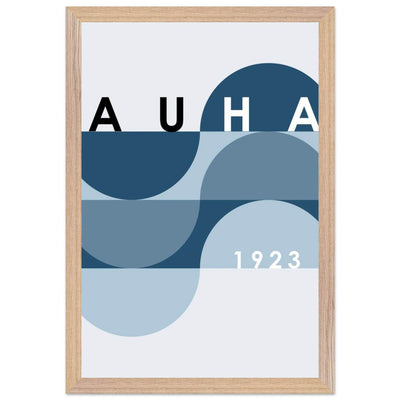 Bauhaus-Style Abstract Poster - The Blue Tunnel Modern Art Print in Various Sizes & Finishes - Vibrantwalls