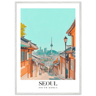 Seoul South Korea Framed Poster – Modern Cityscape & Traditional Charm Wall Art - Vibrantwalls