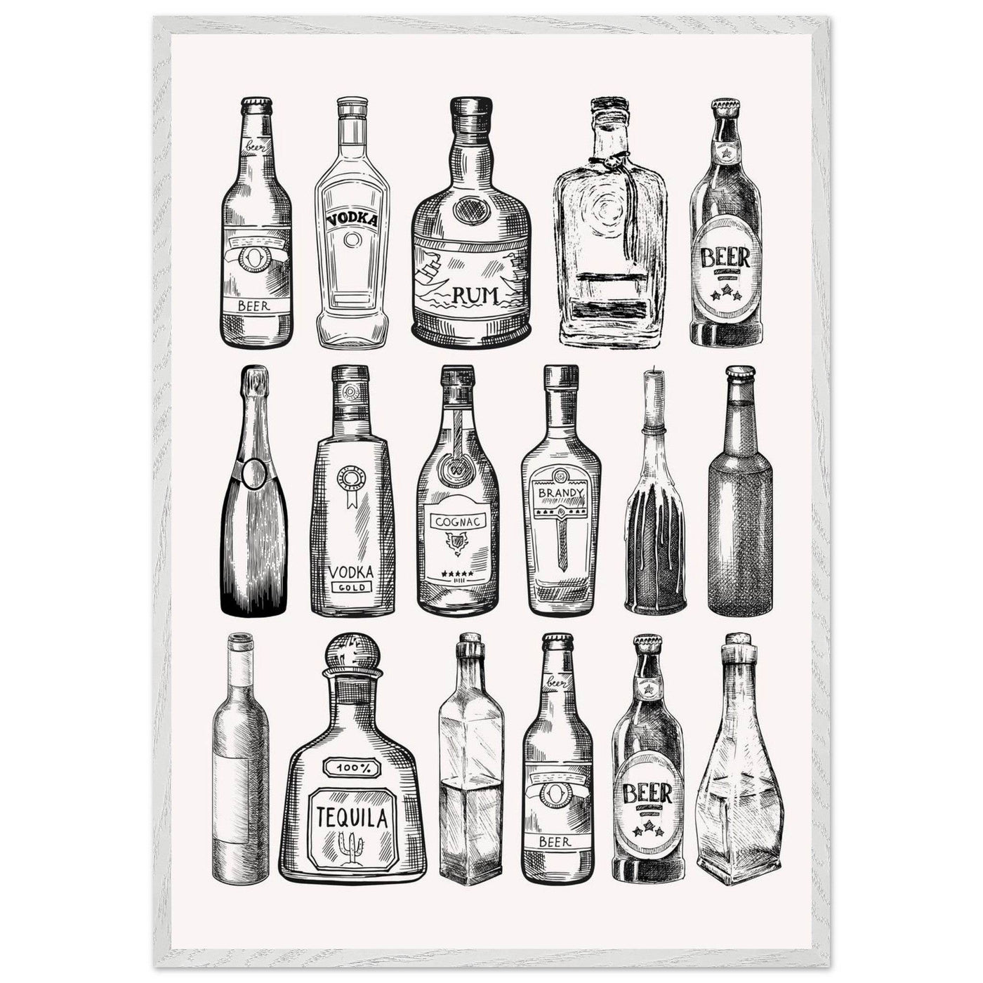 Gin Tonic Cocktail Recipe Classic Bar Print - Vibrantwalls
