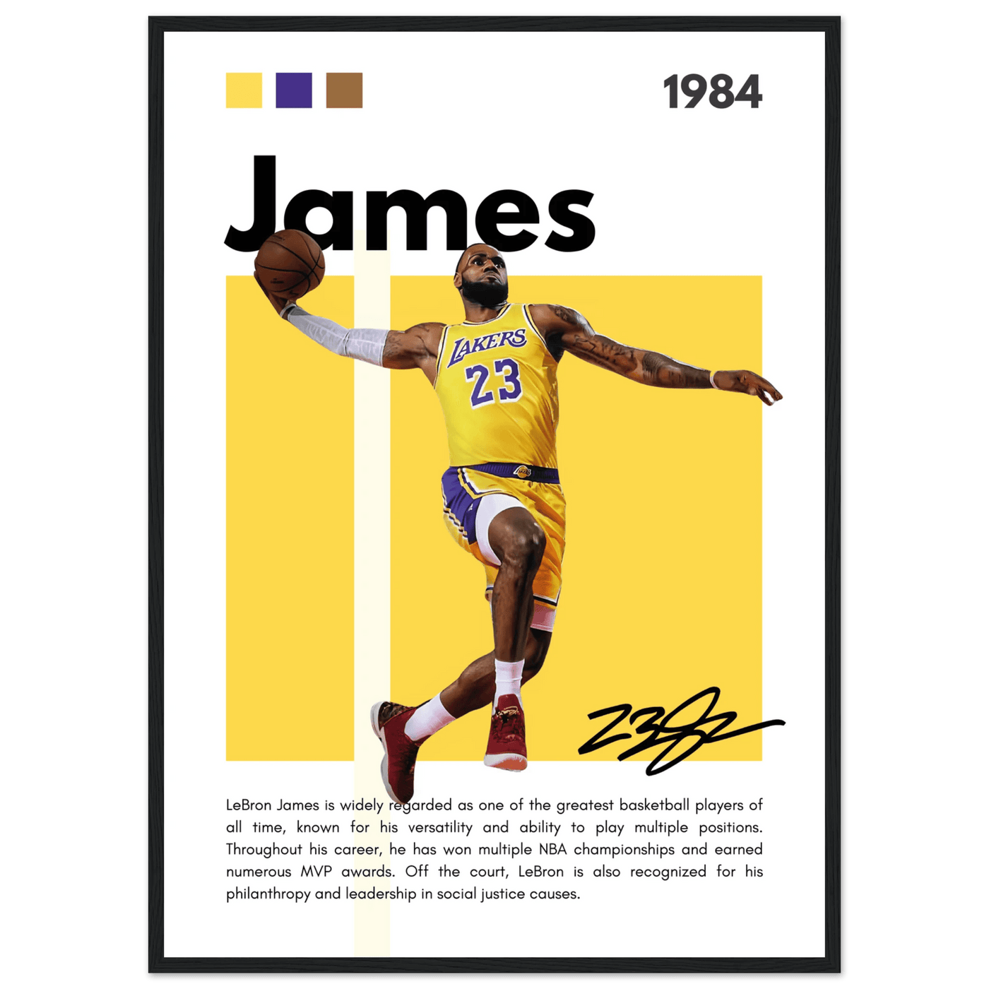 LeBron James King James Lakers Art Print - Vibrantwalls