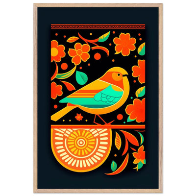Vibrant Folk Bird Art - Vibrantwalls