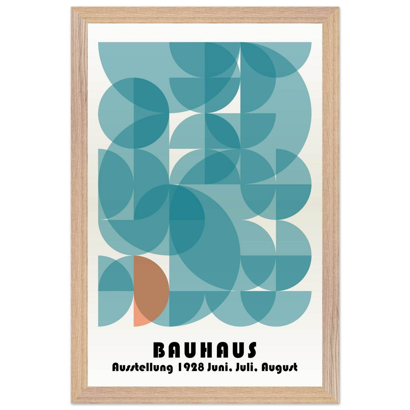 Bauhaus Geometric Art Decor in Teal & Orange – Stylish Modern Decor for Trendy Spaces - Vibrantwalls