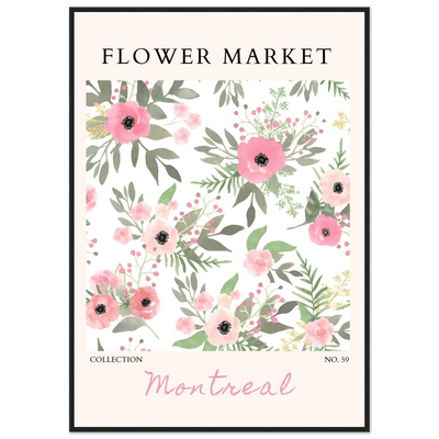 Flower Market Collection: Montreal – Whimsical Floral Art Prints | Ready-to-Hang Framed Posters - Vibrantwalls