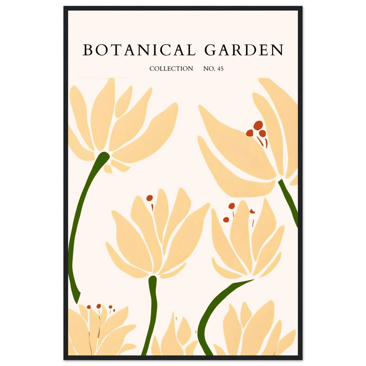 Botanical Garden Framed Art Print – Minimalist Floral Design & Nature-Inspired Posters | Ready-to-Hang - Vibrantwalls