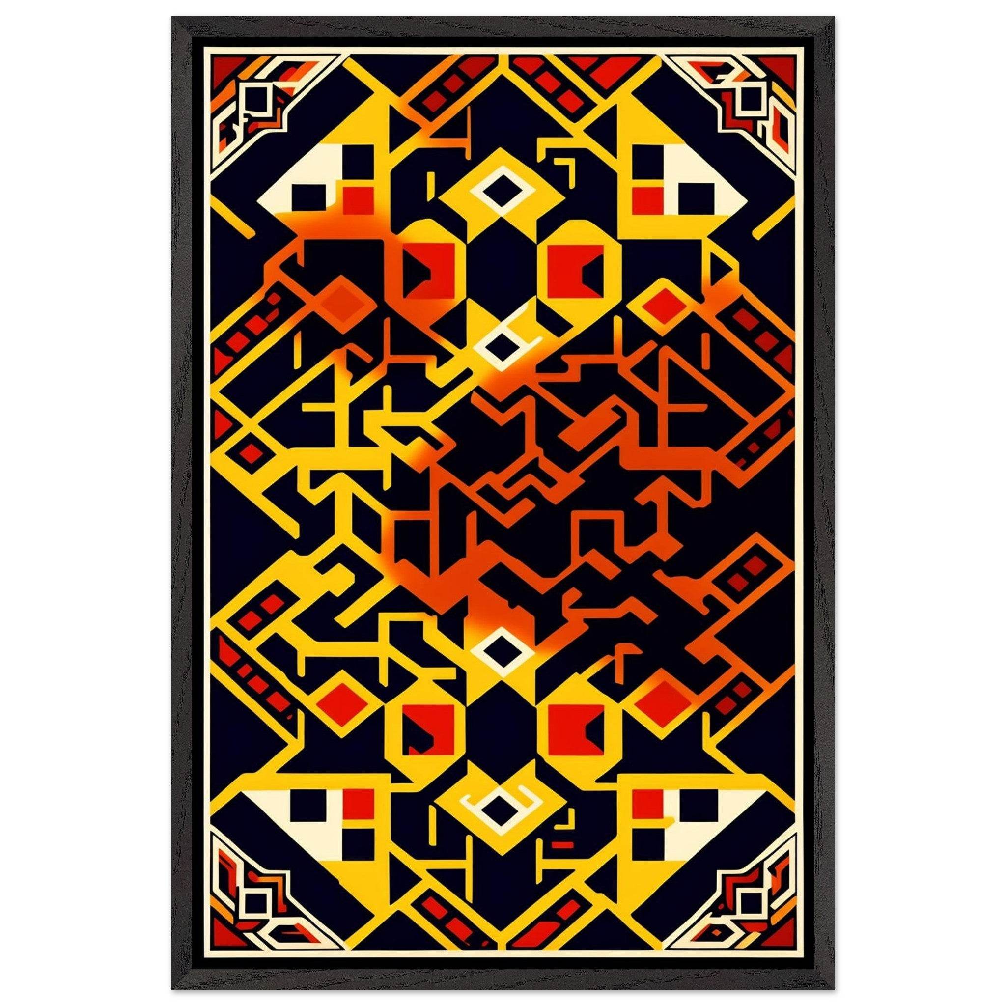 Abstract Geometric Poster for Modern Home Decor Framed Art - Vibrantwalls