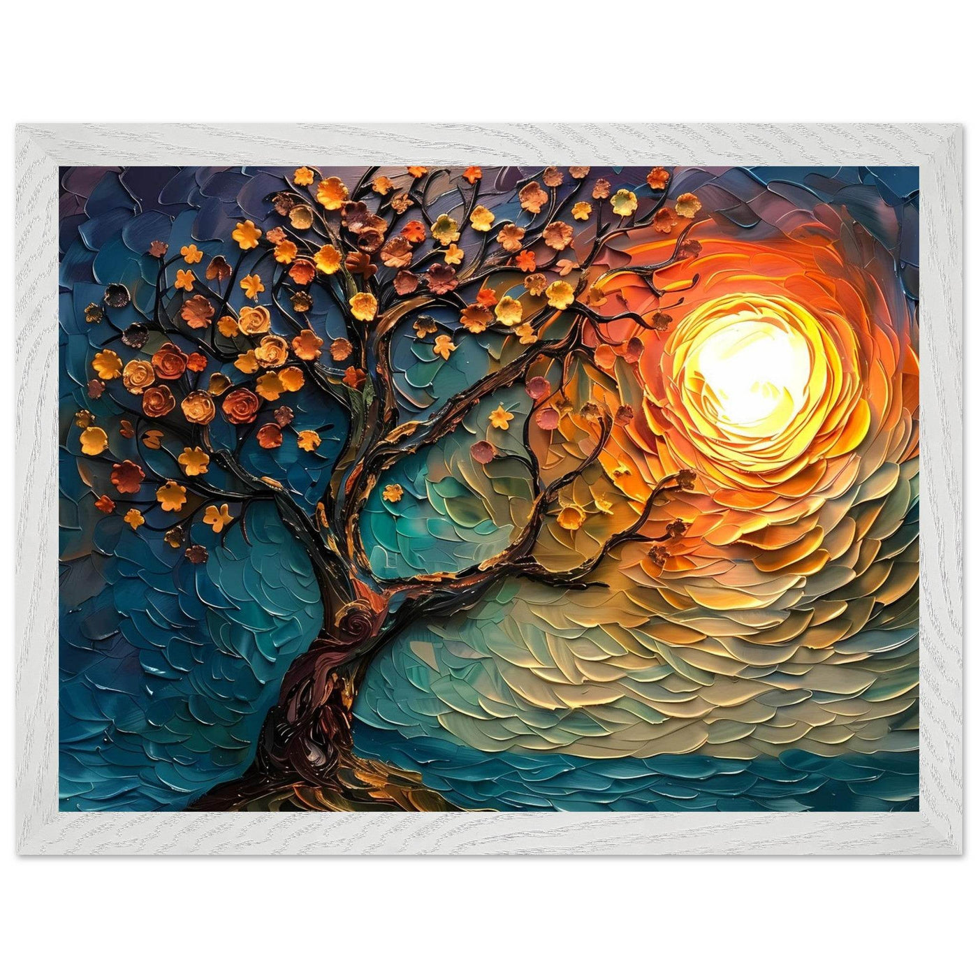 Tree of Life Textured Sunset Palette - Vibrantwalls