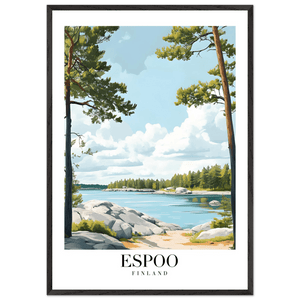 Espoo Finland Framed Poster – Serene Nordic Landscape Wall Art with Wooden Frame - Vibrantwalls