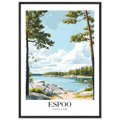 Espoo Finland Framed Poster – Serene Nordic Landscape Wall Art with Wooden Frame - Vibrantwalls
