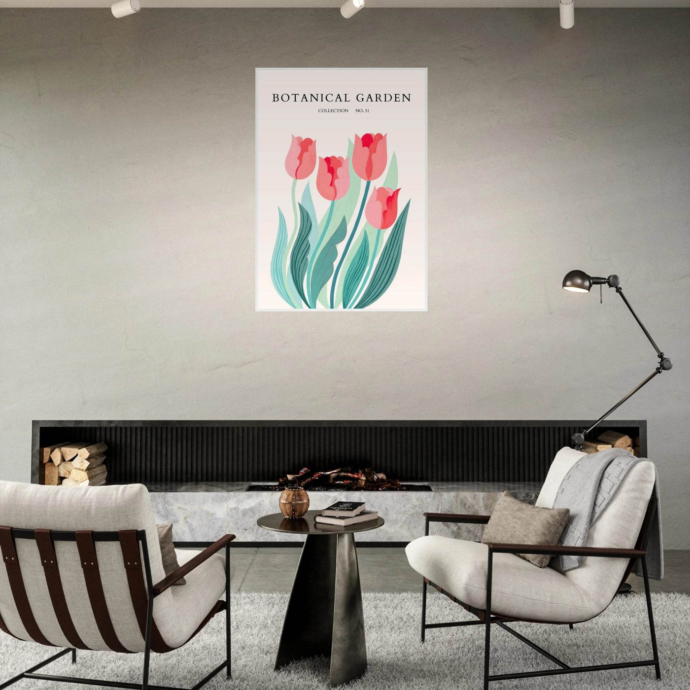 Botanical Garden Tulip Framed Poster – Pastel Florals & Nature Art Prints | Ready-to-Hang Wall Decor - Vibrantwalls