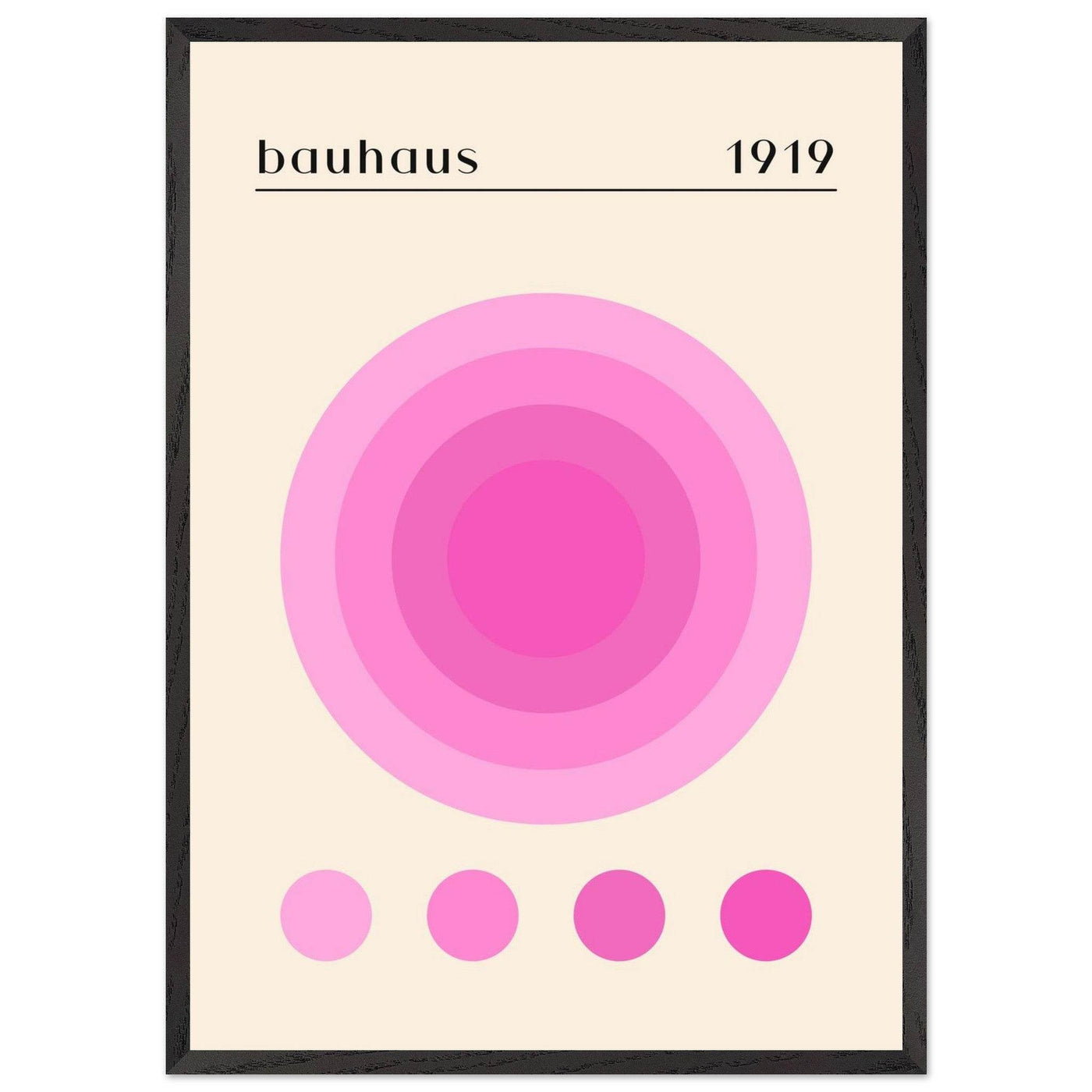 Bauhaus Pink Gradient Circle - Vibrantwalls