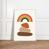 Desert Rainbow Stone Stack Abstract Wall Art - Vibrantwalls