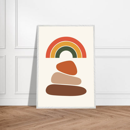 Desert Rainbow & Stone Stack - Vibrantwalls