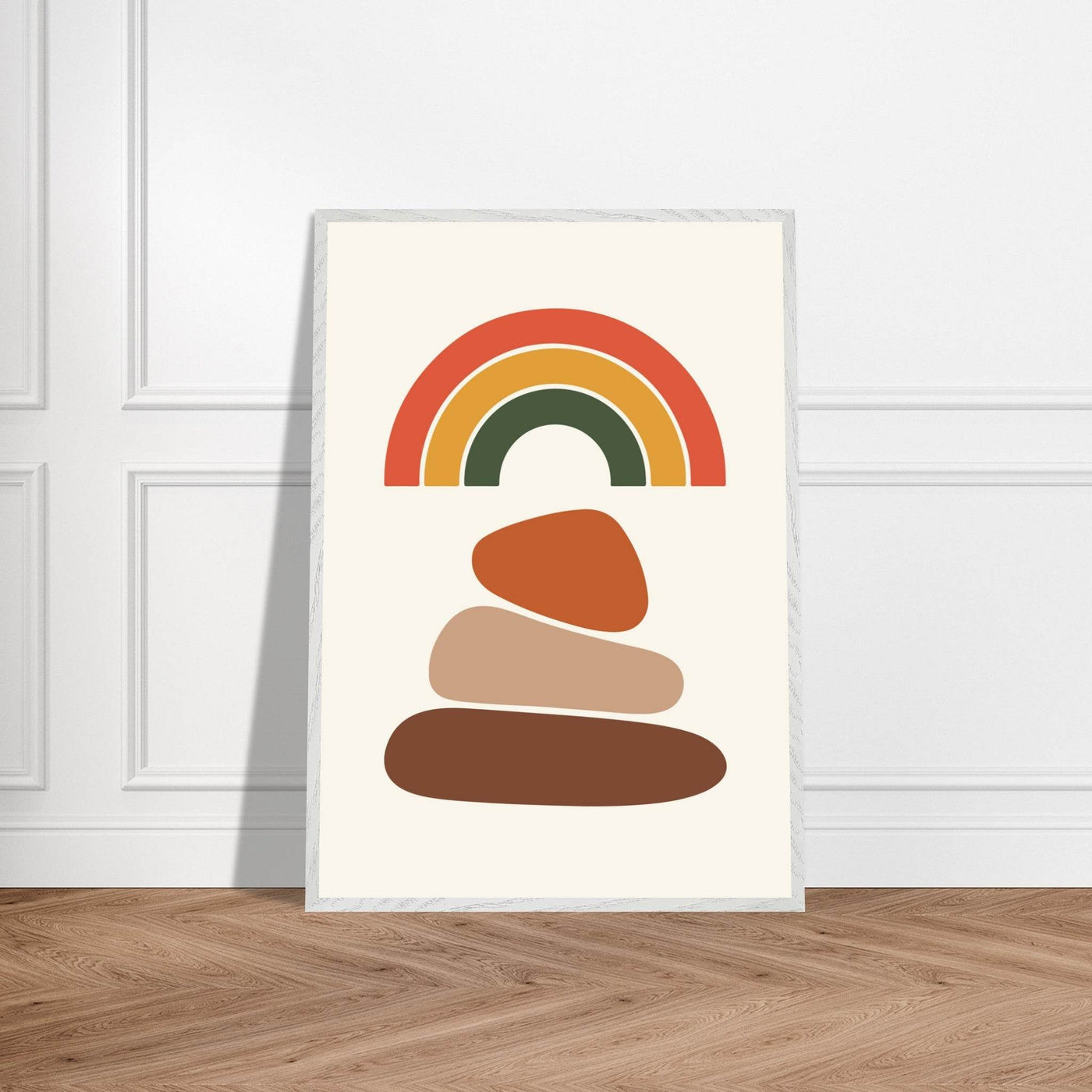 Desert Rainbow & Stone Stack - Vibrantwalls