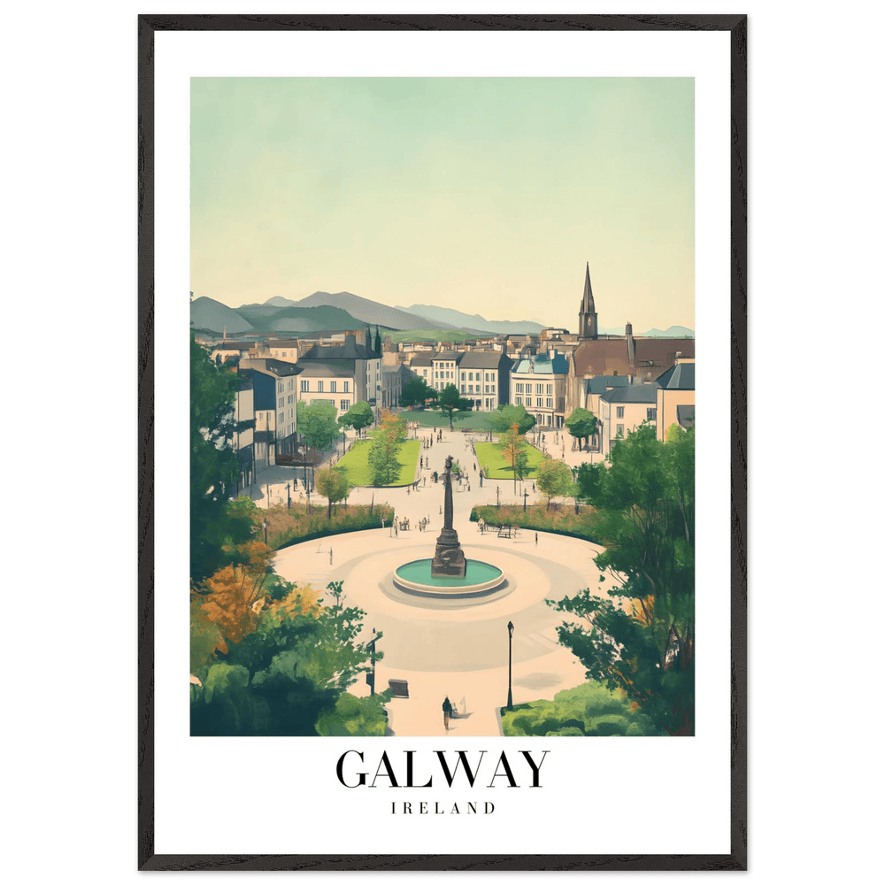 Galway Ireland Rustic Charm Vintage Travel Poster - Wall Art - Vibrantwalls
