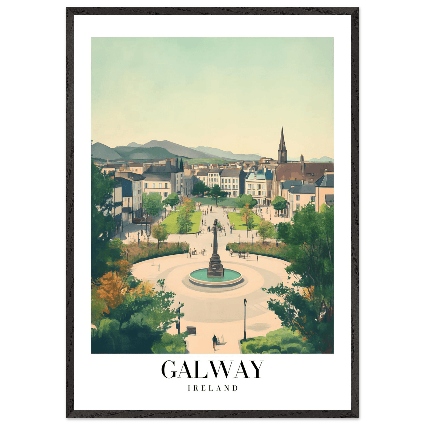 Galway Ireland Framed Poster – Vintage Travel Wall Art with Rustic Charm & Your Choice of Frame - Vibrantwalls