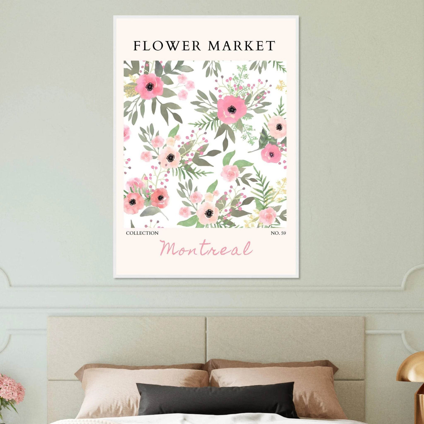 Flower Market Collection: Montreal – Whimsical Floral Art Prints | Ready-to-Hang Framed Posters - Vibrantwalls