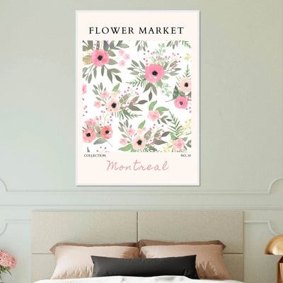 Flower Market Collection: Montreal – Whimsical Floral Art Prints | Ready-to-Hang Framed Posters - Vibrantwalls