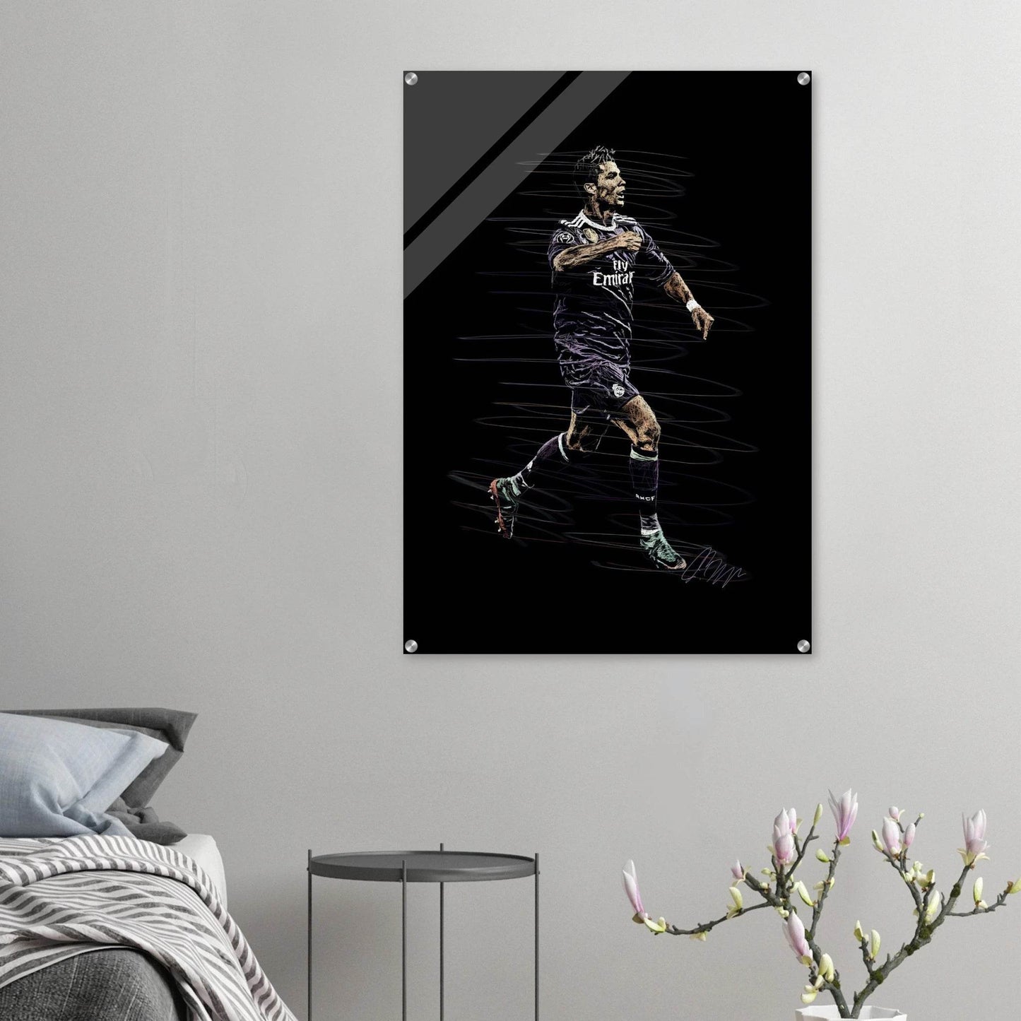 Cristiano Ronaldo - Abstract Mosaic Art - Printed Footballs - Vibrantwalls