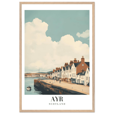Ayr Scotland Framed Poster – Coastal Charm Wall Art with Vintage Vibe & Wooden Frame - Vibrantwalls