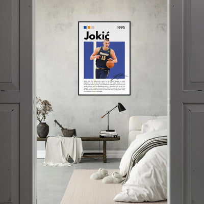 Nikola Jokic Joker Nuggets Minimalist Art Print Vibrantwalls