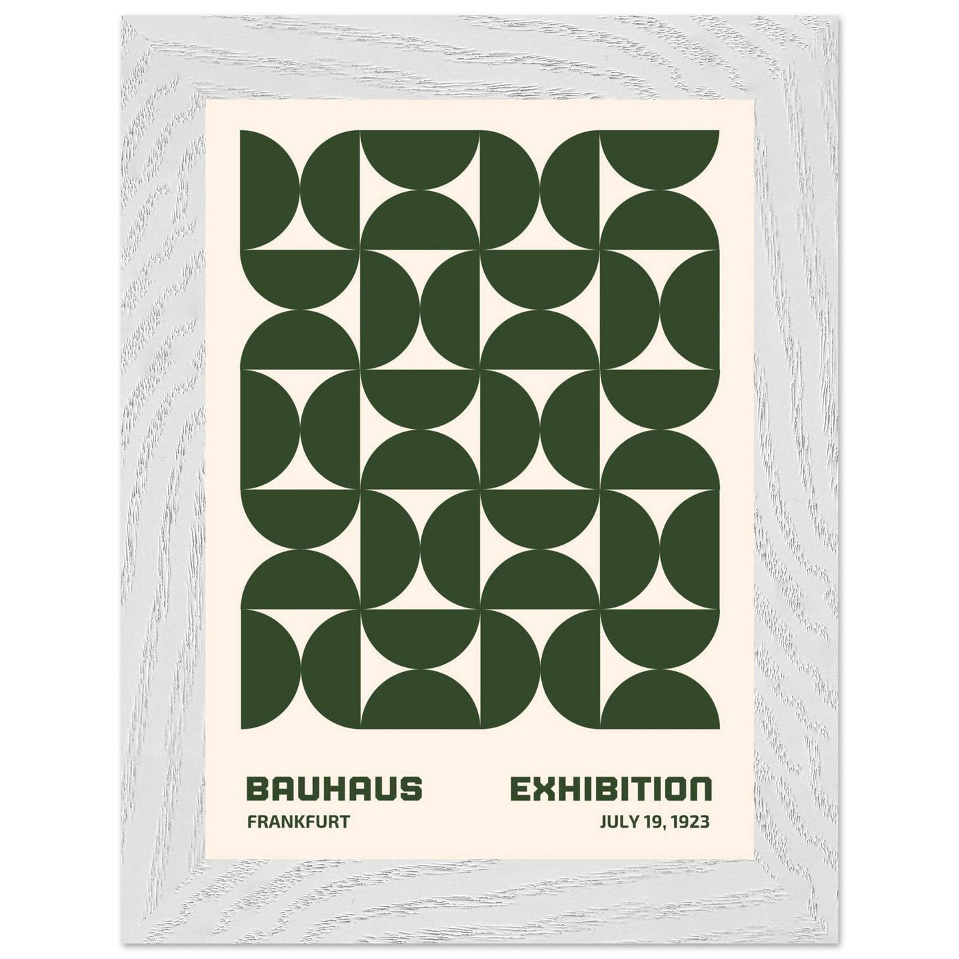Bauhaus Forest Green & Cream Modern - Vibrantwalls