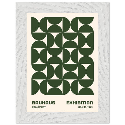 Bauhaus Forest Green & Cream Modern - Vibrantwalls