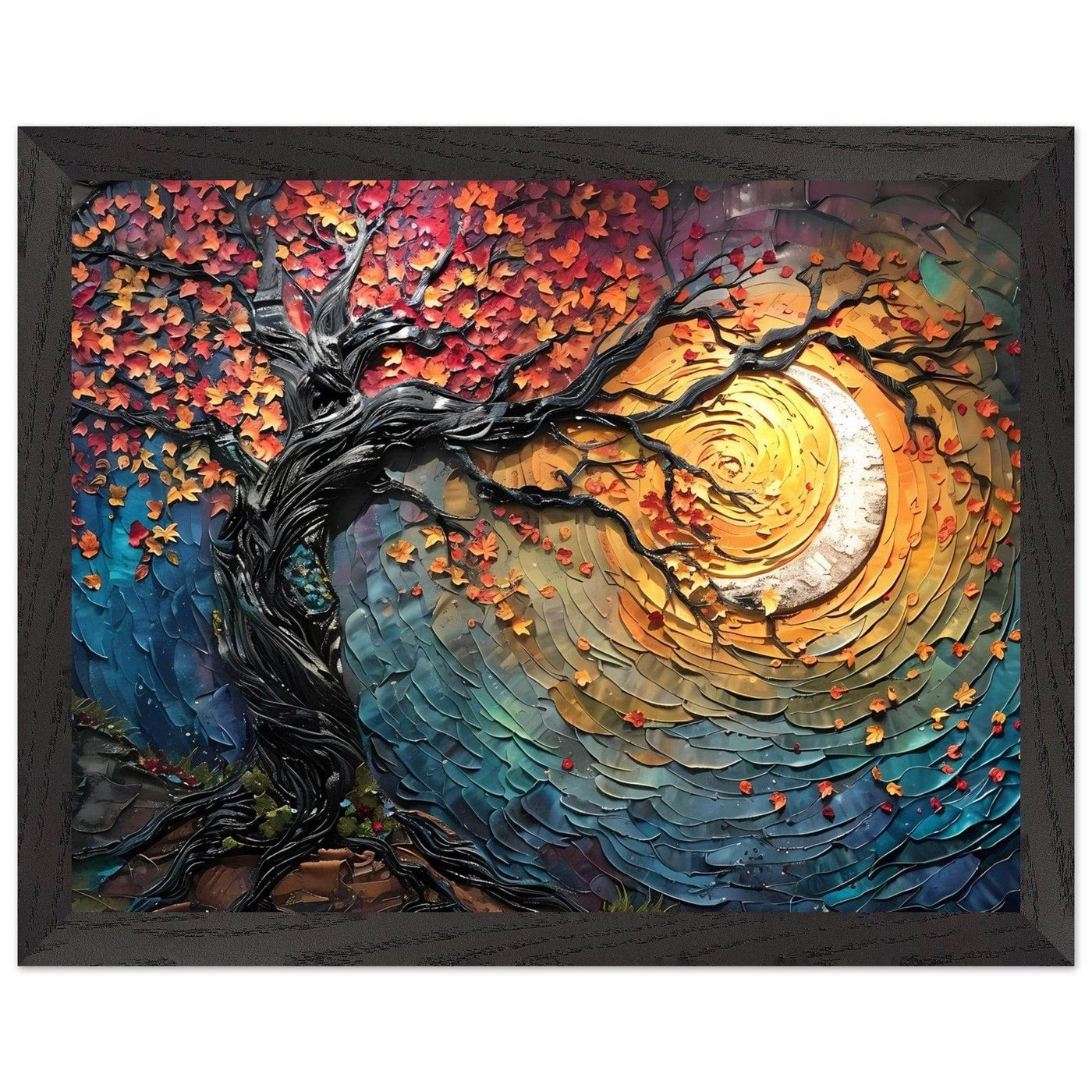 Impasto Style Autumn Tree of Life Poster - Vibrantwalls