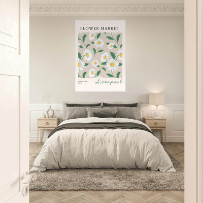 Charming Daisy Field Framed Poster – Botanical 'Flower Market' Art Print | Ready-to-Hang in Your Choice of Frame - Vibrantwalls