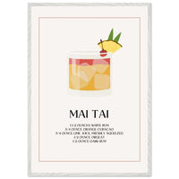 Mai Tai Cocktail Recipe Tropical Wall Art - Vibrantwalls