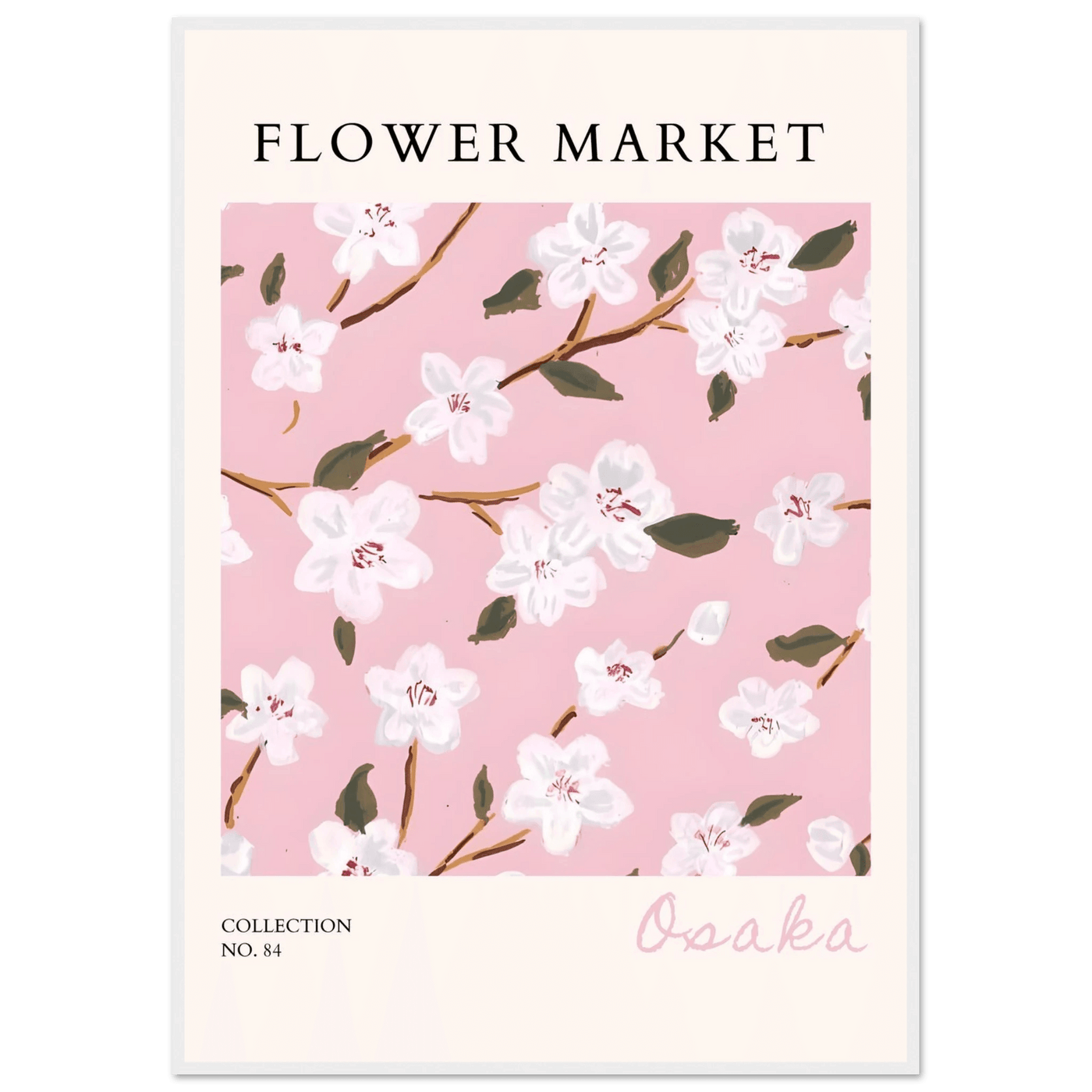 Sakura Pink Bloom Framed Poster – Delicate Floral Art Print | Ready-to-Hang in Your Choice of Frame - Vibrantwalls
