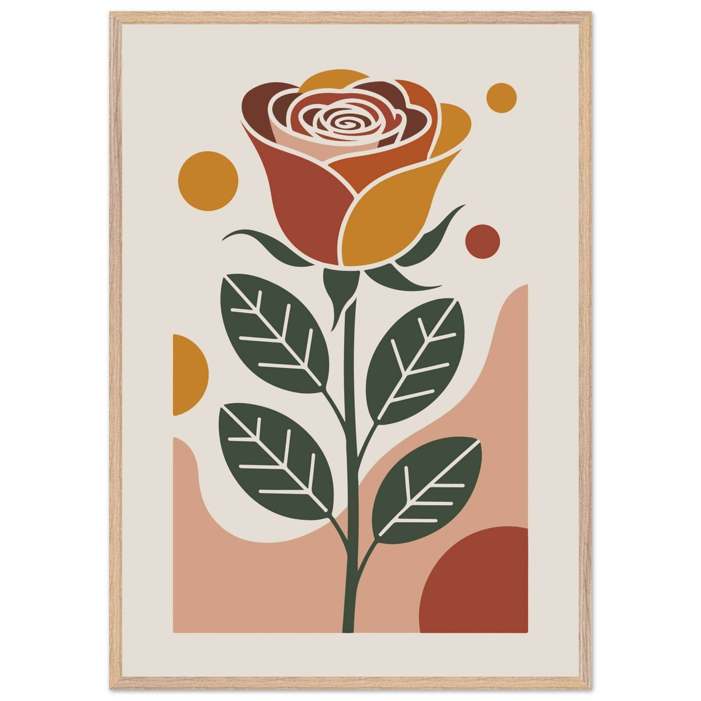 Boho Rose Art - Vibrantwalls