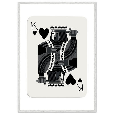 King of Spades Modern Minimalist Poker Card Art - Mounted Framed Poster, Eco-Friendly Wood Frame in Your Choice of Style - Vibrantwalls