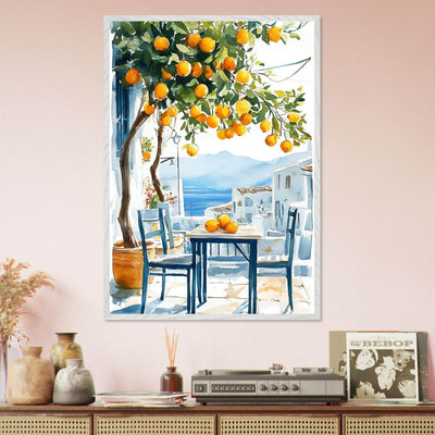 Mediterranean Lemon Tree Decor with Sea View Charm - Vibrantwalls