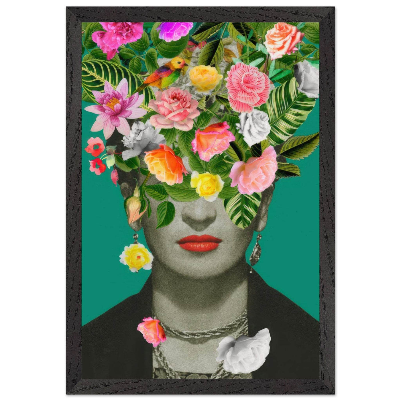 Floral Frida Artwork - Vibrant and Inspiring Home Decor - Vibrantwalls