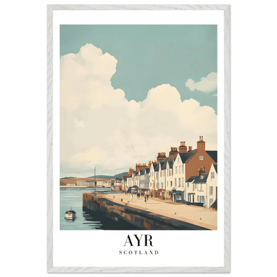 Ayr Scotland Framed Poster – Coastal Charm Wall Art with Custom Wooden Frame Options - Vibrantwalls