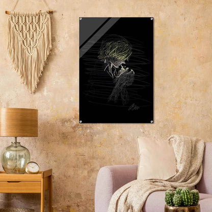 Manga Anime Wall Decor - Scribble Art Acrylic Print for Abstract Luminous Modern Home Aesthetics - Vibrantwalls