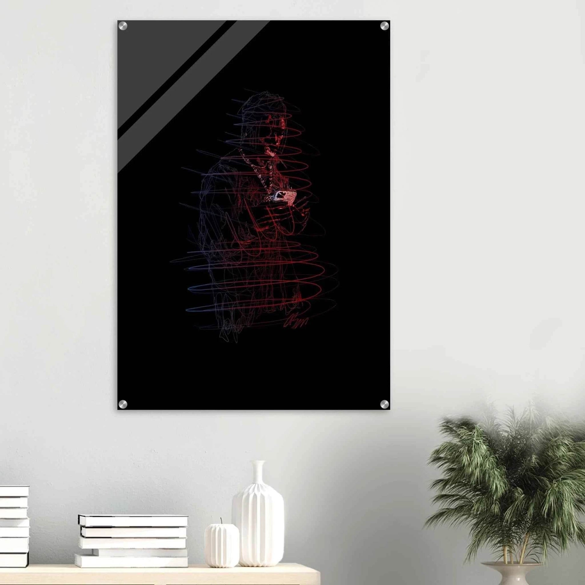 Connor McGregor 'Mystic Mac' Abstract Acrylic Print – Dynamic, Neon-Effect Wall Art in Multiple Sizes - Vibrantwalls