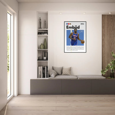 Joel Embiid The Process 76ers Framed Poster Vibrantwalls