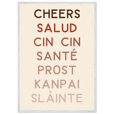 Cheers Poster | Multi-Language Toast - Vibrantwalls
