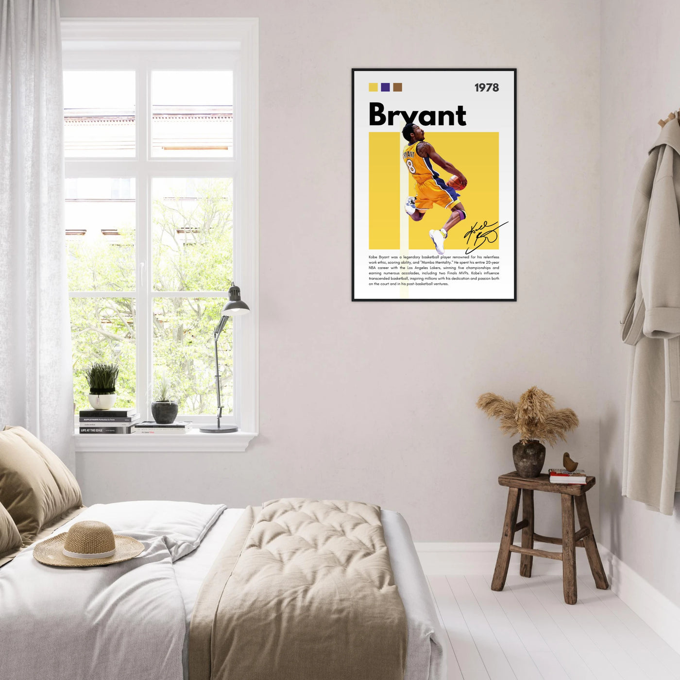 Kobe Bryant Number 24 Lakers Modern Print Vibrantwalls