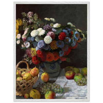 Still Life Wall Art Print of Flowers and Fruit for Elegant Home Decor - Vibrantwalls