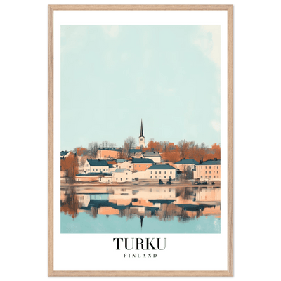 Turku Finland Framed Poster – Serene Nordic Travel Wall Art with Wooden Frame - Vibrantwalls