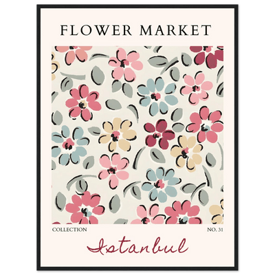 Flower Market Istanbul Art Print – Vibrant Floral Abstract Framed Poster | Ready-to-Hang Decor - Vibrantwalls