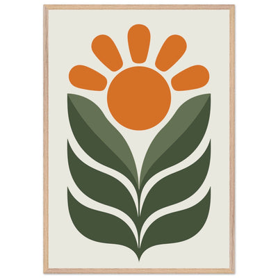 Boho Sun & Leaves Art - Vibrantwalls