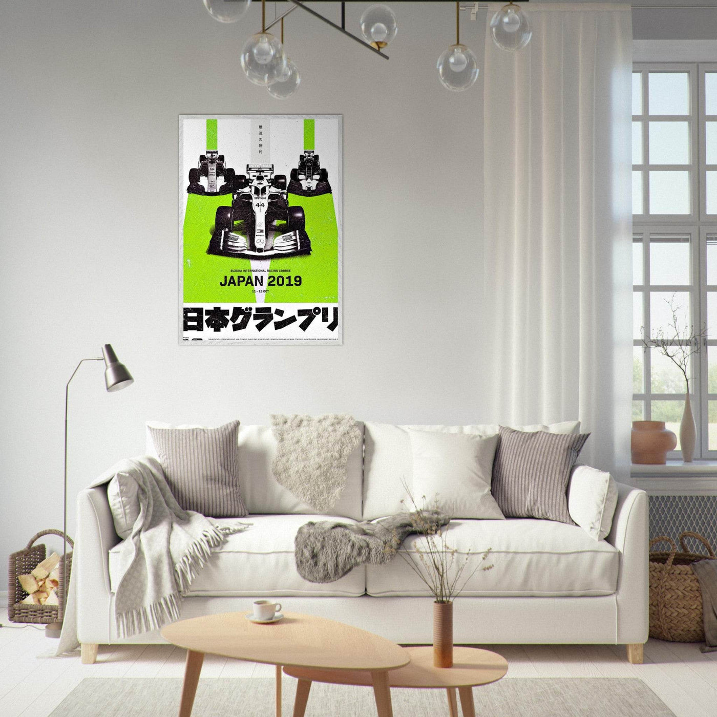 Formula 1 Japan 2019 Racing Pop Art Mounted Framed Poster – Vibrant Eco-Friendly Decor - Vibrantwalls
